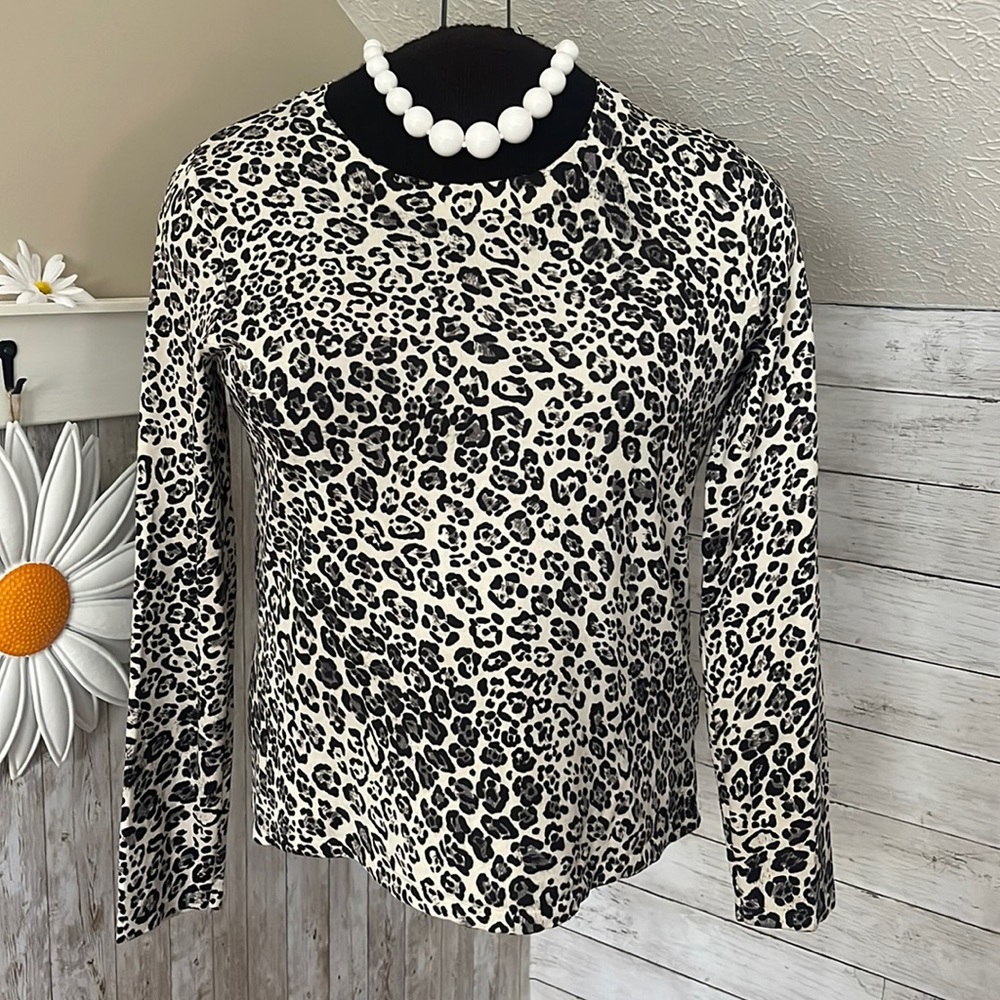 Silk Animal Print Sweater by Jones New York, Women’s Size M